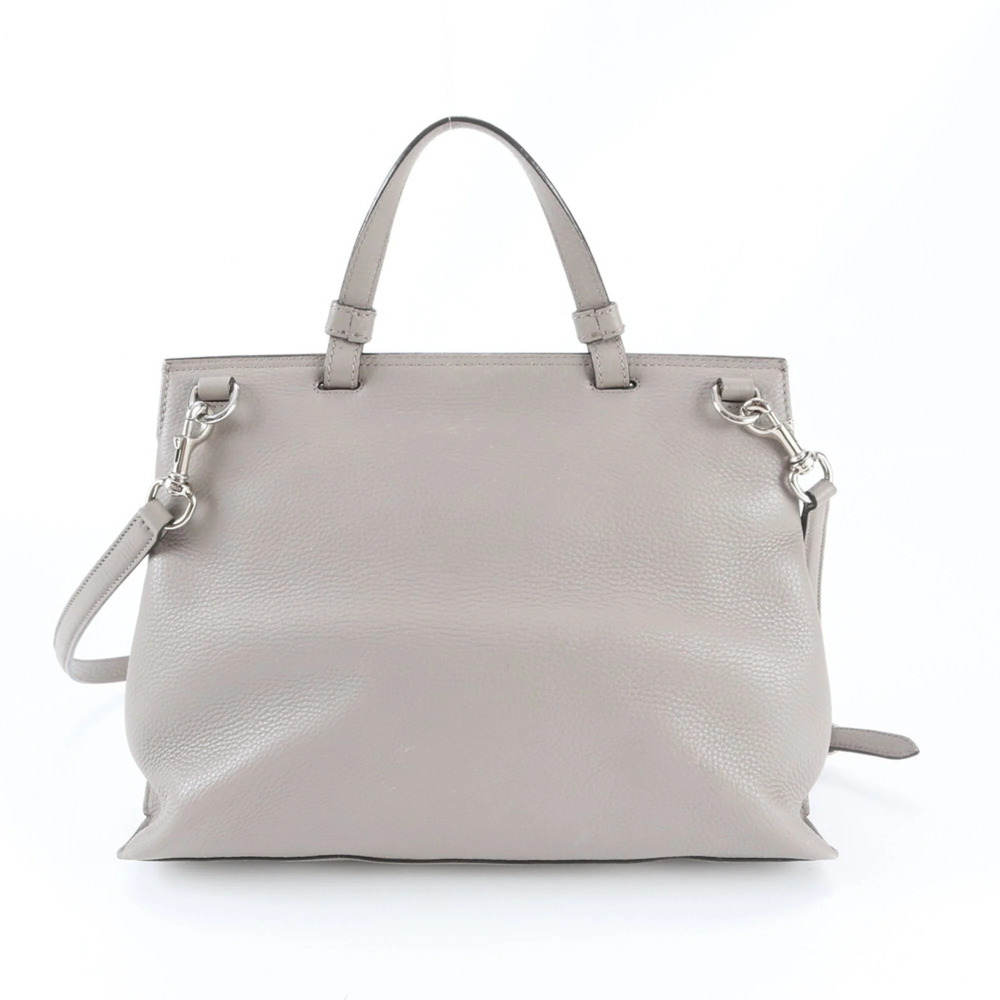 GUCCI Gray Leather Bamboo Shoulder Bag - Picture 3 of 8